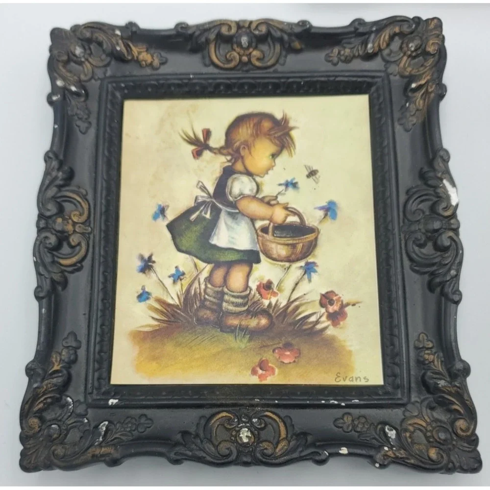 Set of 3 Chalkware Wall Plaque‎ 